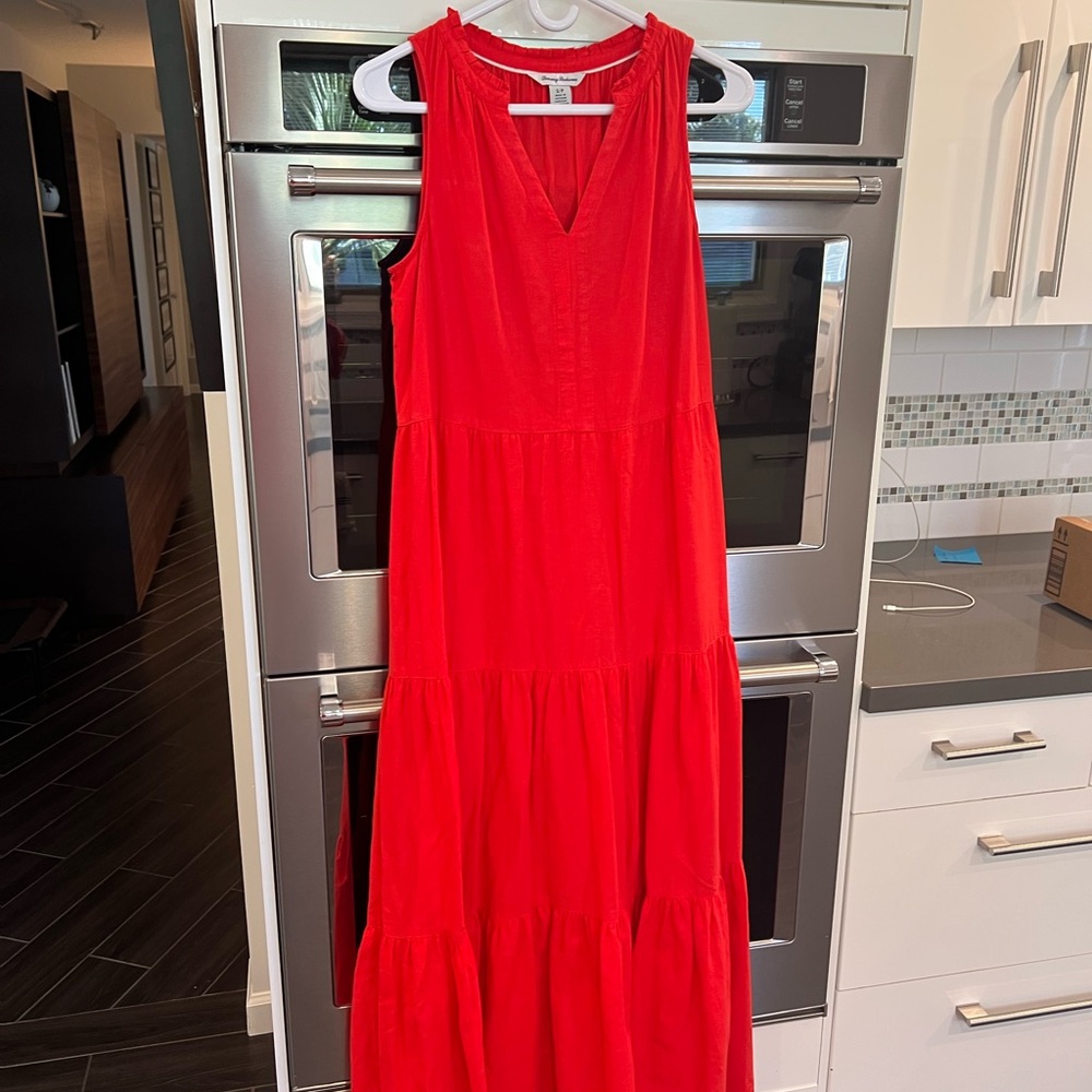 Tommy Bahama Tiered Maxi Dress, S/P - Picture 2 of 5